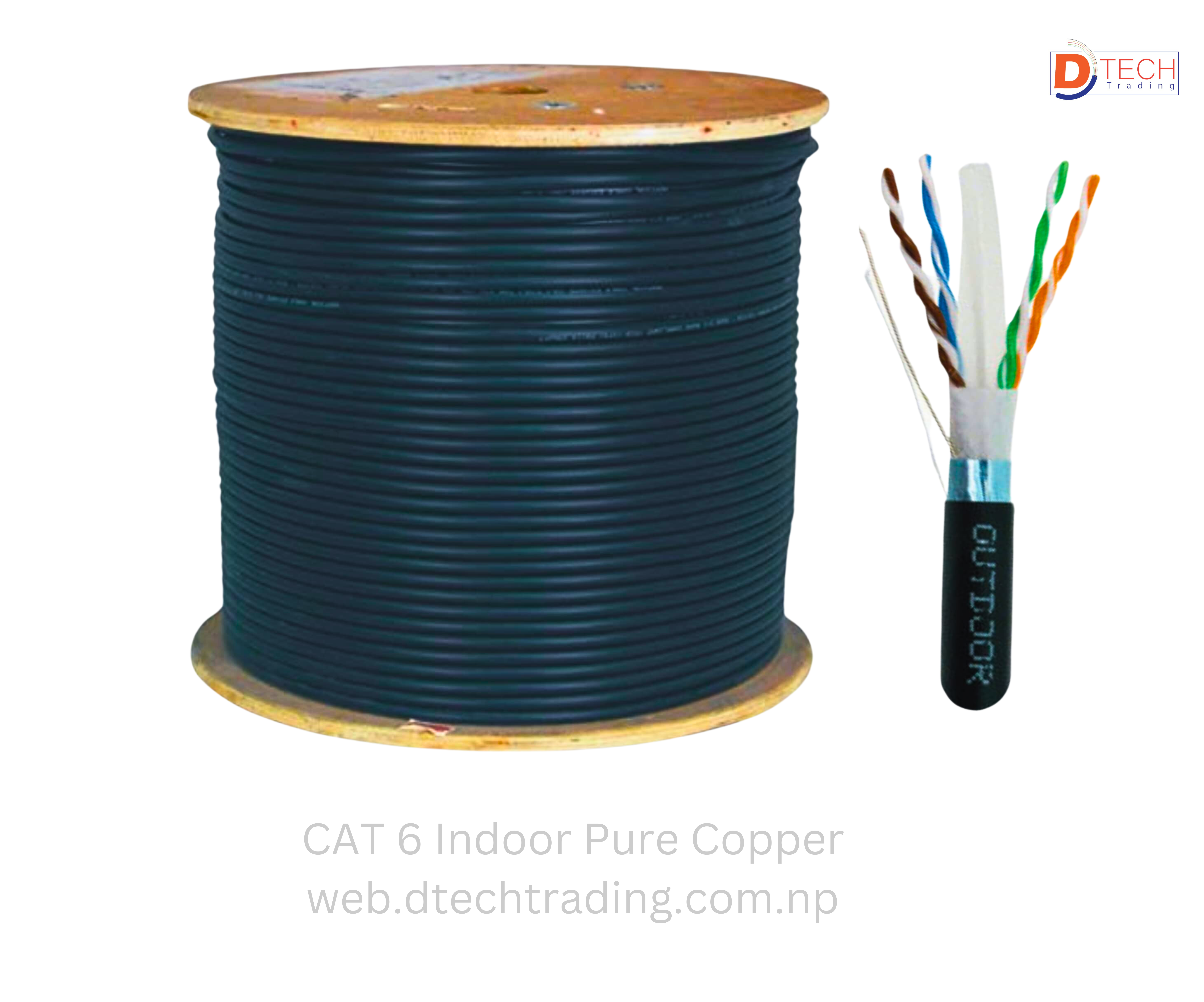 CAT6 Cable Pure Copper 305mtr (Outdoor)